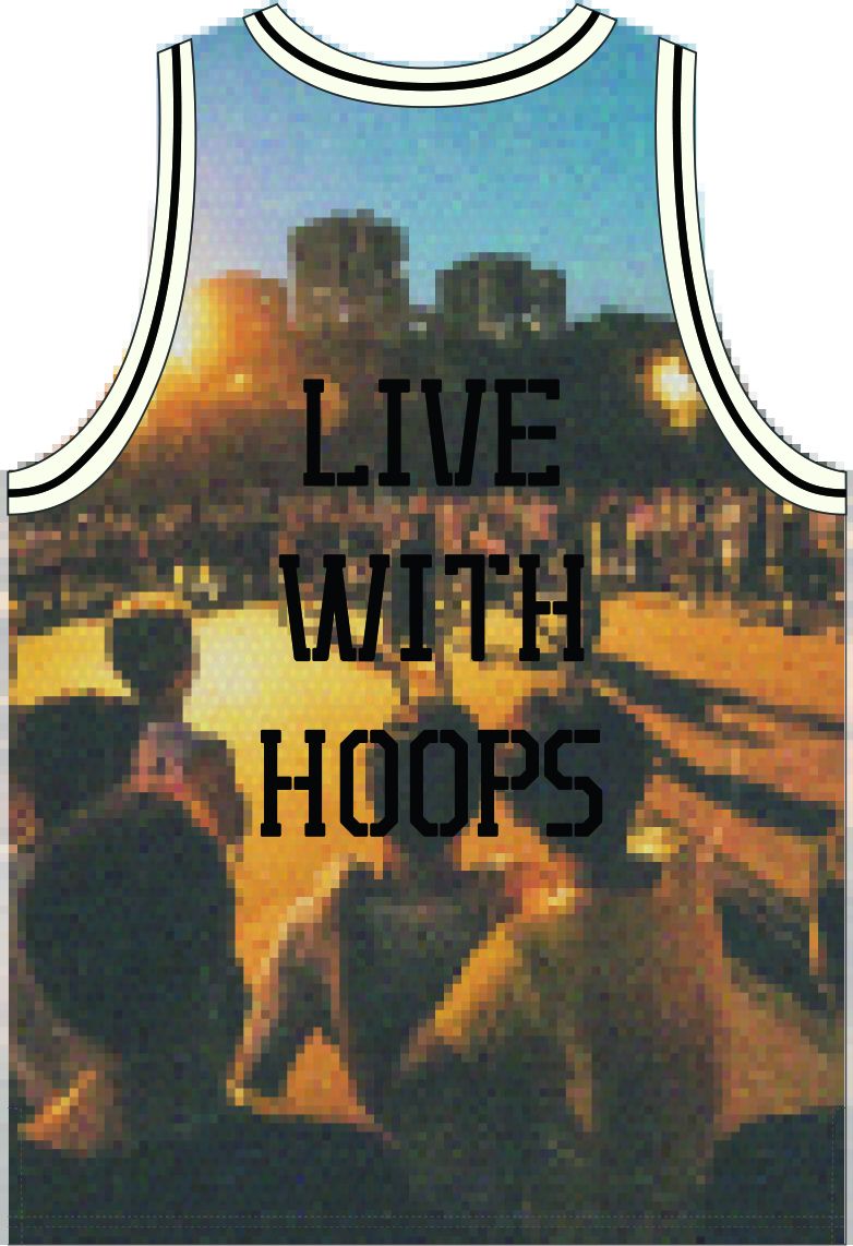 Unisex Basketball-Competition Top "Live with Hoops" Badfive bunt - AAYT041-1