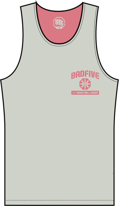 Unisex Basketball-Competition ReverseTop "Anti-Warrior" Badfive BIG orange+grau - AAYT045-9