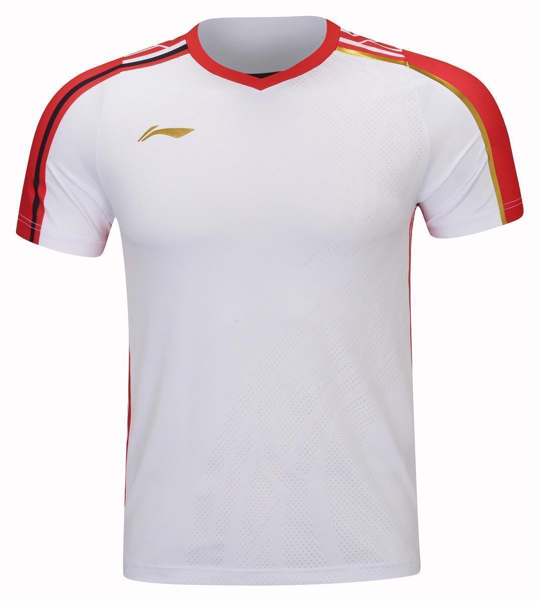 Men Competition Shirt "International Stars" White-Red - AAYT073-1