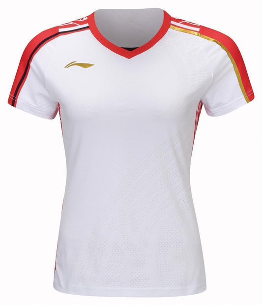 Ladies Sports Shirt "International Stars" White-Red - AAYT074-1