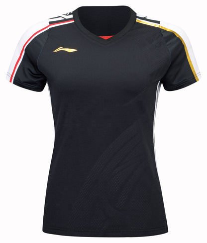 Women's sports shirt "International Stars" black/white - AAYT074-3
