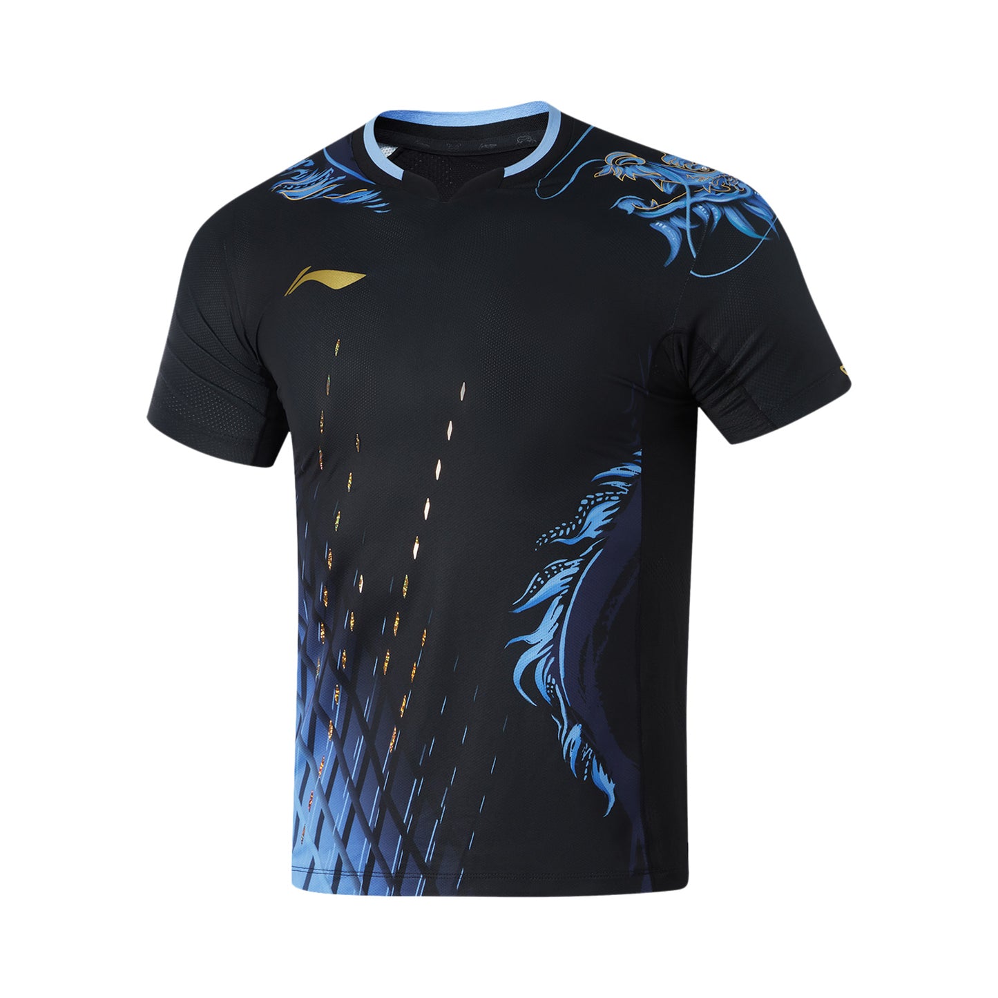 Tabletennis Unisex Team Competition-Shirt 'Glass Pyramid' - black - AAYU201-2