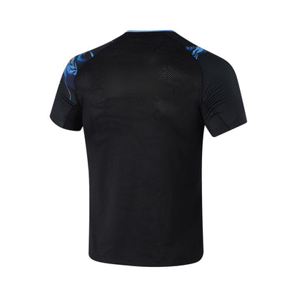 Tabletennis Unisex Team Competition-Shirt 'Glass Pyramid' - black - AAYU201-2