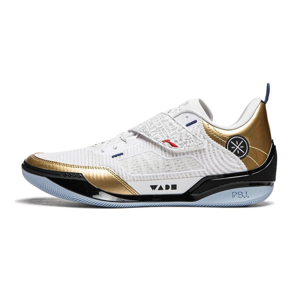 Professional Basketball Shoe "Wade 808" 4 Ultra - white/golden - ABAU031-4