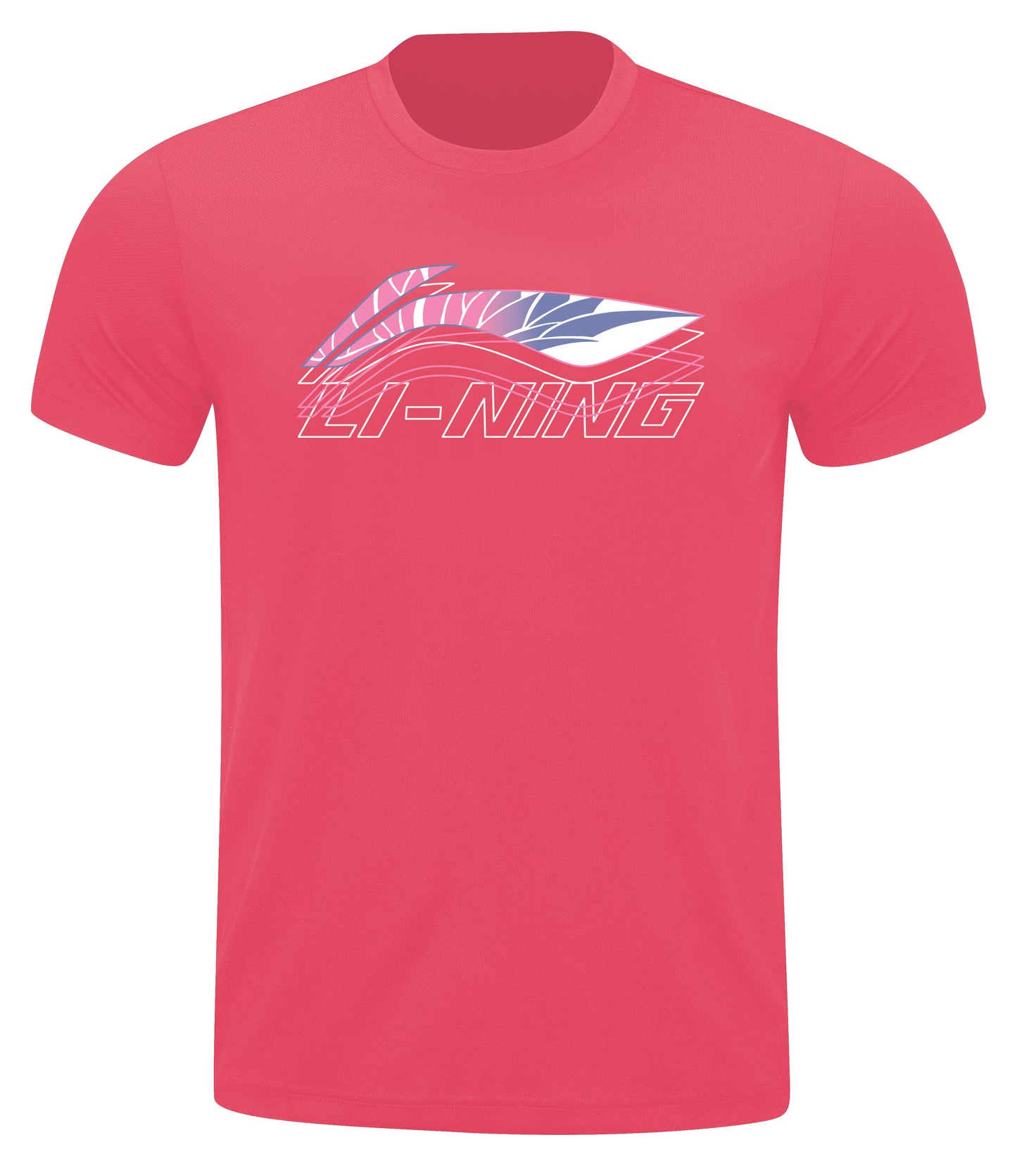 Children's sports shirt Team Line "Shiny Logo" coral - AHST350-2