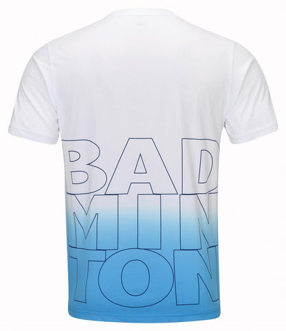 Unisex Sportshirt "Ozean" weiß/blau - AHST355-1