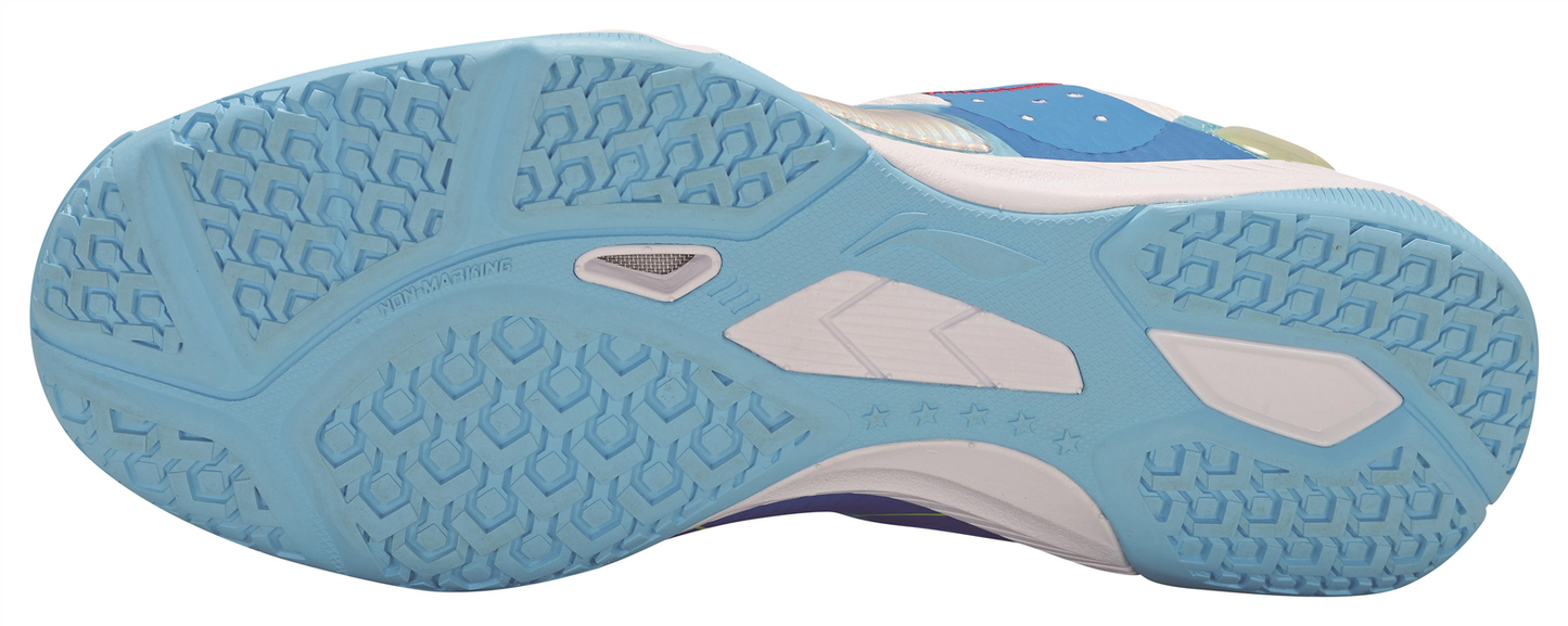 Professional Men Table Tennis Shoe Mountains - White-Blue - APPR017-1