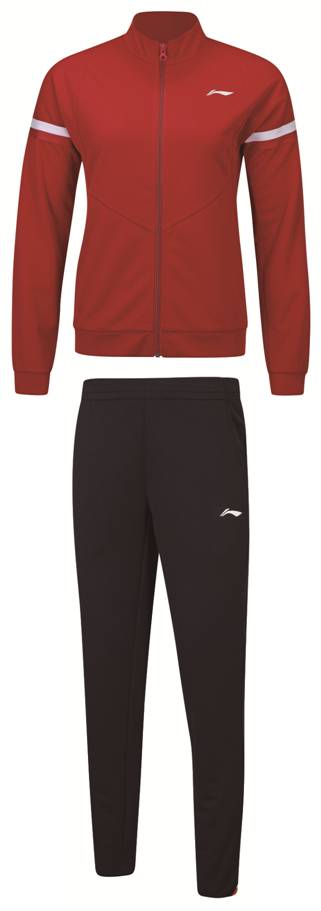 Damen Trainingsanzug Team Line rot/schwarz - AWES006-4
