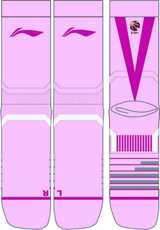 Unisex Professional Basketball Socks "Victory" pink - AWLT065-8