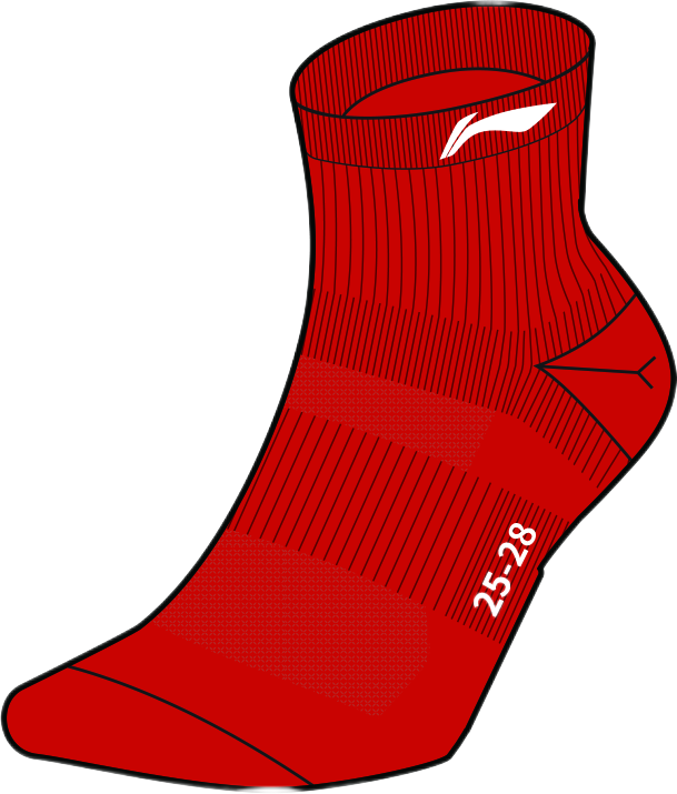 Herren Sportsocke "Team" rot - AWSS395-3