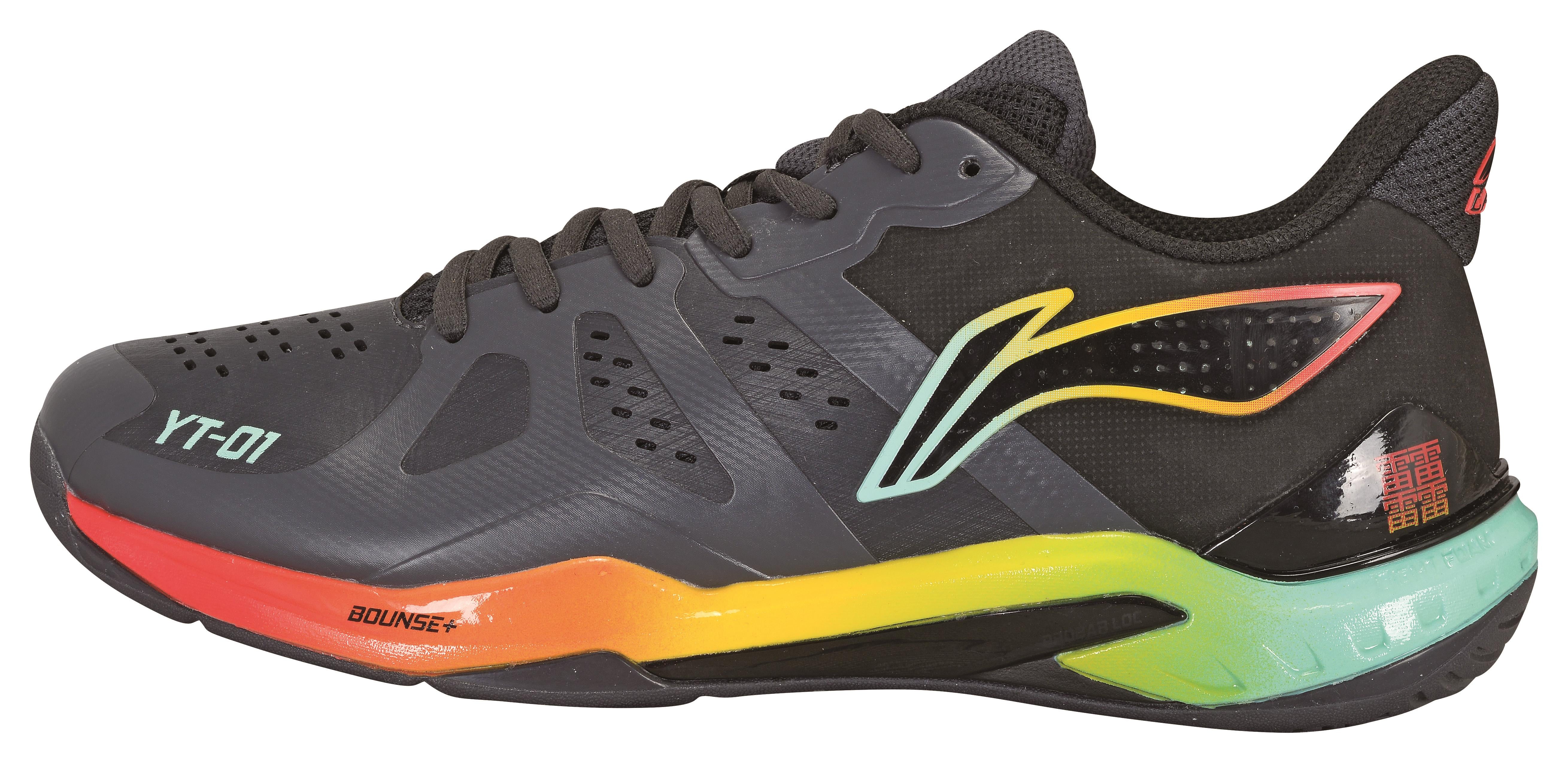 Unisex Badmintonschuh Wolke schwarz/bunt - AYAS028-5