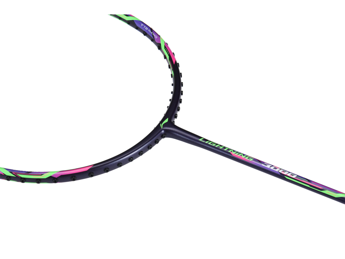 Badmintonschläger Lightning 3000 unbespannt Grün-Violett - AYPQ136-1