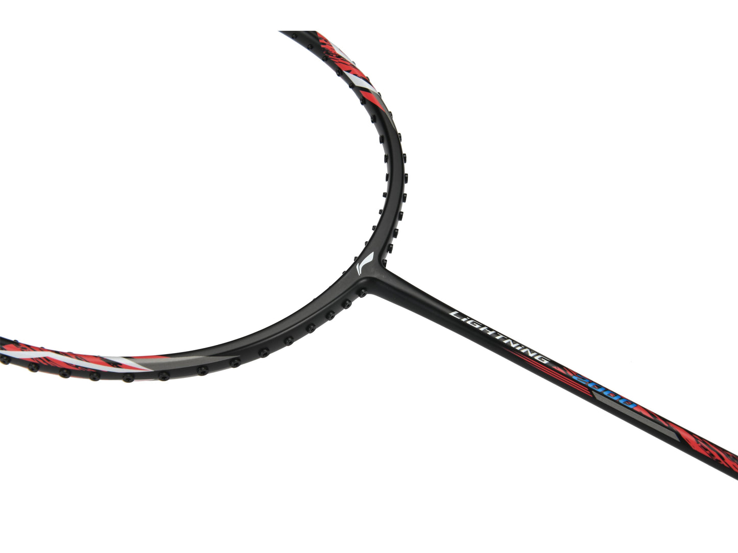 Badmintonschläger Lightning 2000 bespannt Rot-Schwarz - AYPR010-3