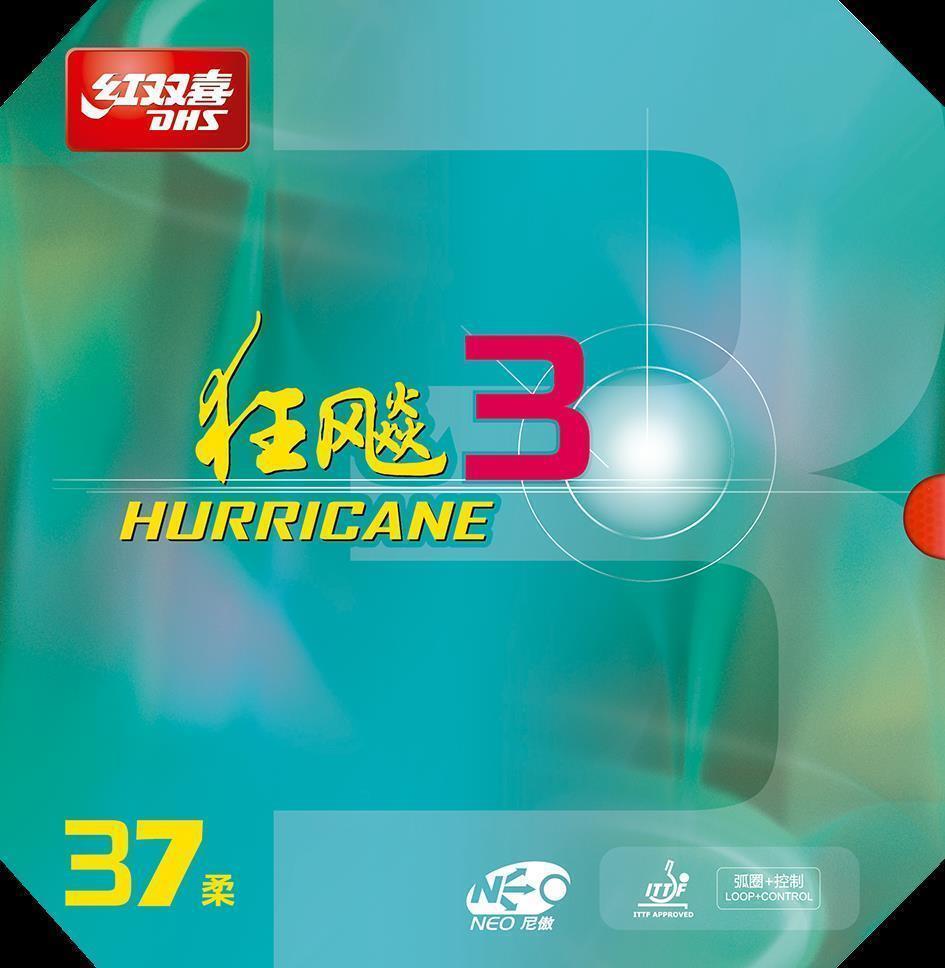 DHS NEO Hurricane 3 X-Soft 37 2,1mm Belag Rot - DXDP008-4