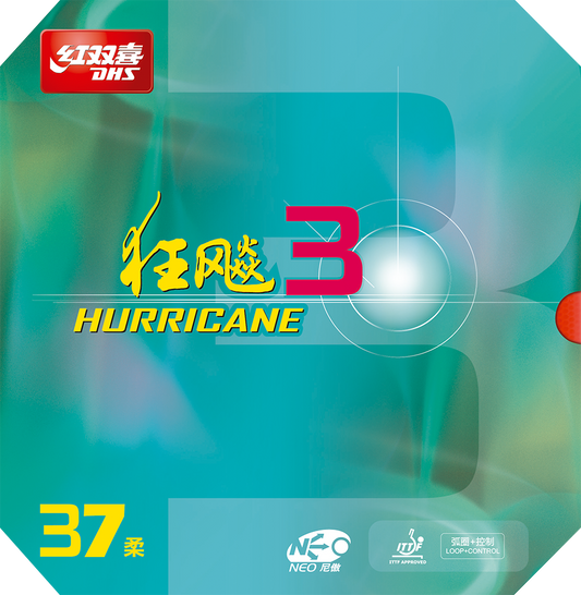 DHS NEO Hurricane 3 Soft 37 2.15 Belag Rot - DXDP010-4