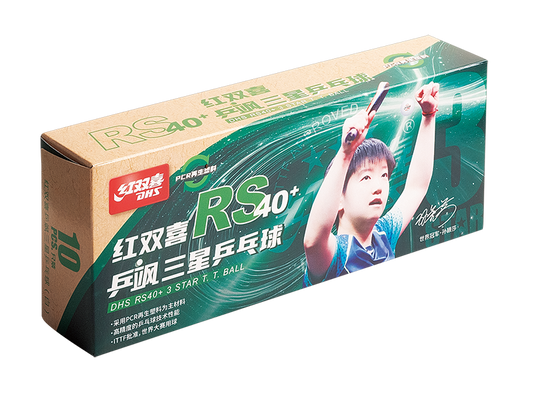 DHS Tabletennisball RS40+ 3-Star white (10 Pack) - DXAV003-2