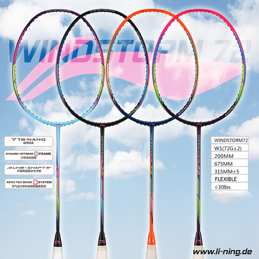 Badminton Racket Windstorm 72 unstrung